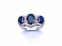 18ct Sapphire & Diamond Cluster