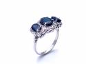 18ct Sapphire & Diamond Cluster