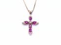 18ct Ruby & Diamond Pendant & Chain