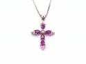 18ct Ruby & Diamond Pendant & Chain