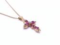 18ct Ruby & Diamond Pendant & Chain