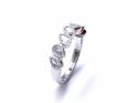 Platinum Diamond Pear Shaped 7 Stone Ring 0.77ct