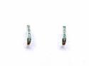 9ct Yellow Gold Emerald & Diamond Stud Earrings