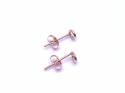 9ct Rose Gold Polo Shaped Stud Earrings