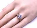 14ct Sapphire & Diamond Flower Ring