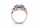 14ct Sapphire & Diamond Flower Ring