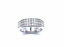 18ct White Gold Diamond Band Ring