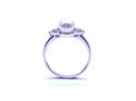 9ct White Gold Freshwater Pearl & Diamond Ring