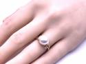 9ct 2 Colour Gold Freshwater Pearl Solitaire Ring