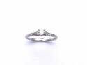 9ct White Gold Diamond Solitaire Ring