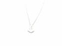 Silver Anchor Trace Chain Necklet 16 Inch