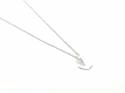 Silver Anchor Trace Chain Necklet 16 Inch