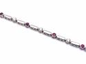 18ct White Gold Ruby & Diamond Bracelet