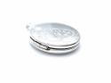 Silver Round Half Engraved Locket