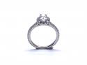 Platinum Oval Halo Diamond Ring