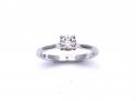 18ct White Gold Diamond Solitaire Ring