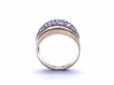 18ct Yellow Gold CZ Pave Dome Ring