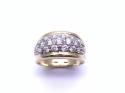18ct Yellow Gold CZ Pave Dome Ring