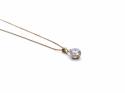 9ct Yellow Gold CZ Solitaire Necklet