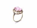 9ct Yellow Gold Pink CZ Solitaire Ring