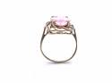 9ct Yellow Gold Pink CZ Solitaire Ring