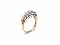 9ct Yellow Gold Diamond Cluster Ring