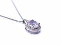 9ct Kunzite & Diamond Pendant & Chain