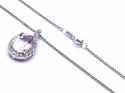 9ct Kunzite & Diamond Pendant & Chain