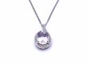 9ct Kunzite & Diamond Pendant & Chain