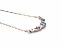 9ct Yellow Gold Topaz & Diamond Necklet