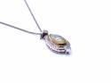 18ct Opal & Diamond Pendant & Chain 18 Inch