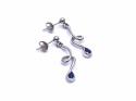 9ct Sapphire Solitaire Drop Earrings