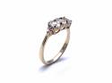 9ct Yellow Gold Zircon 3 Stone Ring