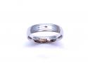 9ct White Gold Slight Court Wedding Ring 4mm