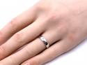 9ct White Gold Slight Court Wedding Ring 4mm