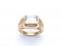 14ct Yellow Gold CZ Solitaire Ring