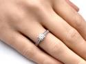 14ct White Gold CZ Solitaire Ring