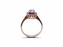 9ct Yellow Gold Amethyst Solitaire Ring