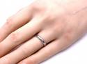 9ct White Gold D Shaped Wedding Ring 3mm
