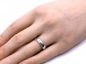 9ct White Gold D Shaped Wedding Ring 5mm