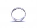 9ct White Gold D Shaped Wedding Ring 5mm