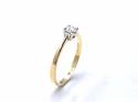 18ct Yellow Gold Diamond Solitaire Ring