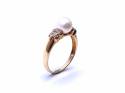 9ct Yellow Gold Pearl & Diamond Ring