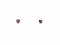 Silver Garnet Stud Earrings 4mm