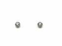 Silver Aquamarine Stud Earrings 3mm