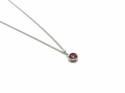 Silver Ruby Pendant and Chain