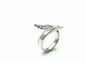 Silver CZ Angel wings Ring