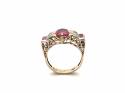 14ct Synthetic Ruby & Diamond Ring