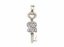 9ct Yellow Gold CZ 18 Key Pendant