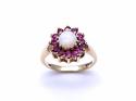 9ct Opal & Ruby Cluster Ring